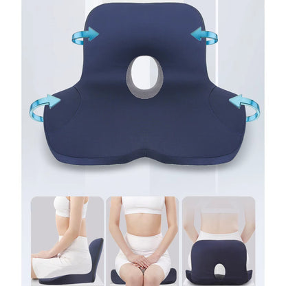 Car Seat Cushion L-Shaped Chair Seat Cushion Ergonomic Lumbar Support Memory Foam Car Seat Pad for Relief Travel Office