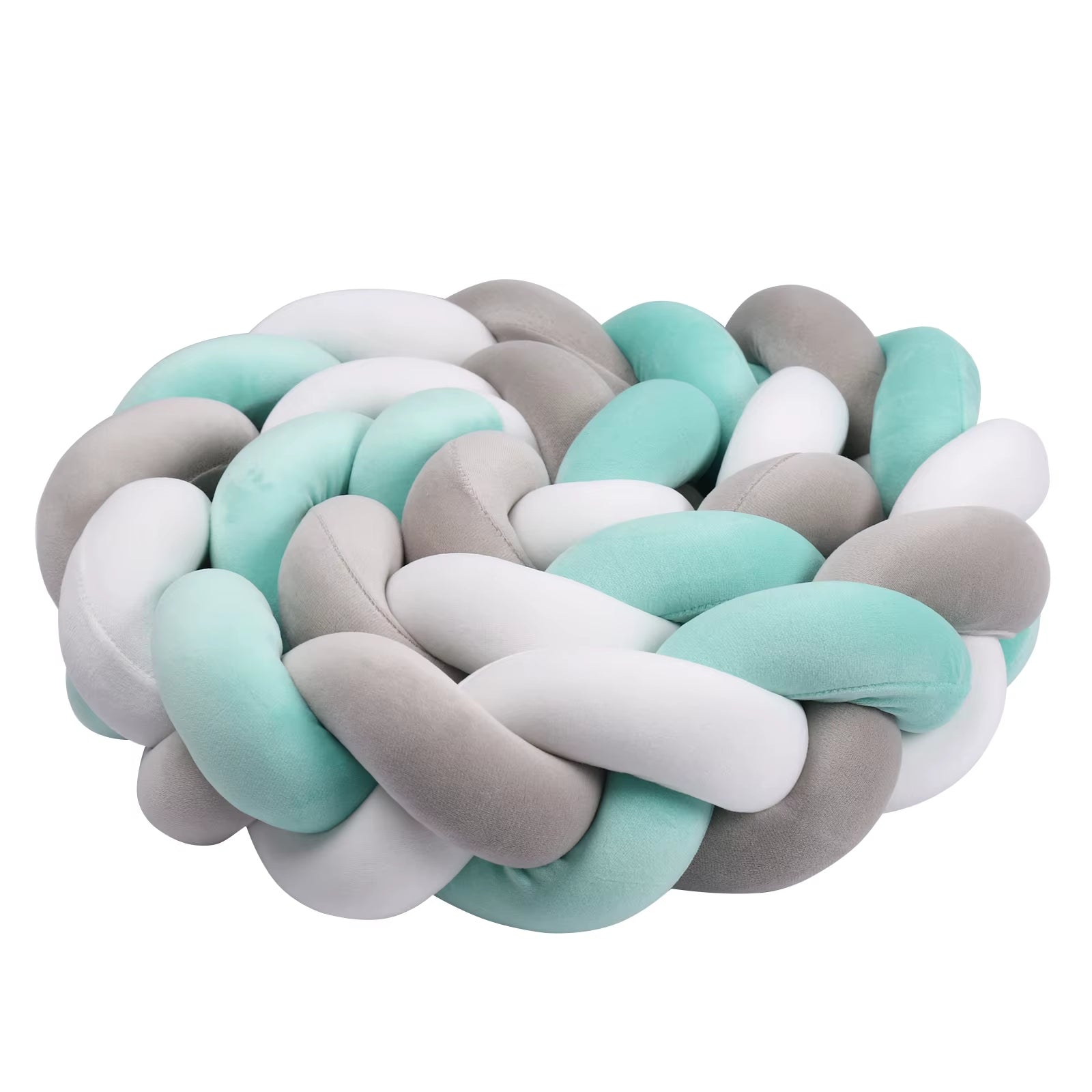 1-4M Baby Bumper Bed Braid Knot Pillow Cushion Bumper for Infant Crib Protector Cot Bumper Room Decor Crib Bedding Braid Set
