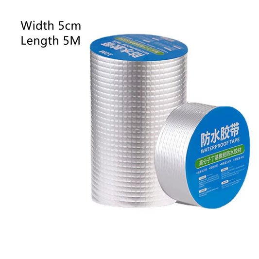 Waterproof Tape High Temperature Resistant Aluminum Foil Butyl Tape Pool Wall Crack Air Pipe Repair Sealing Self-Adhesive Tape