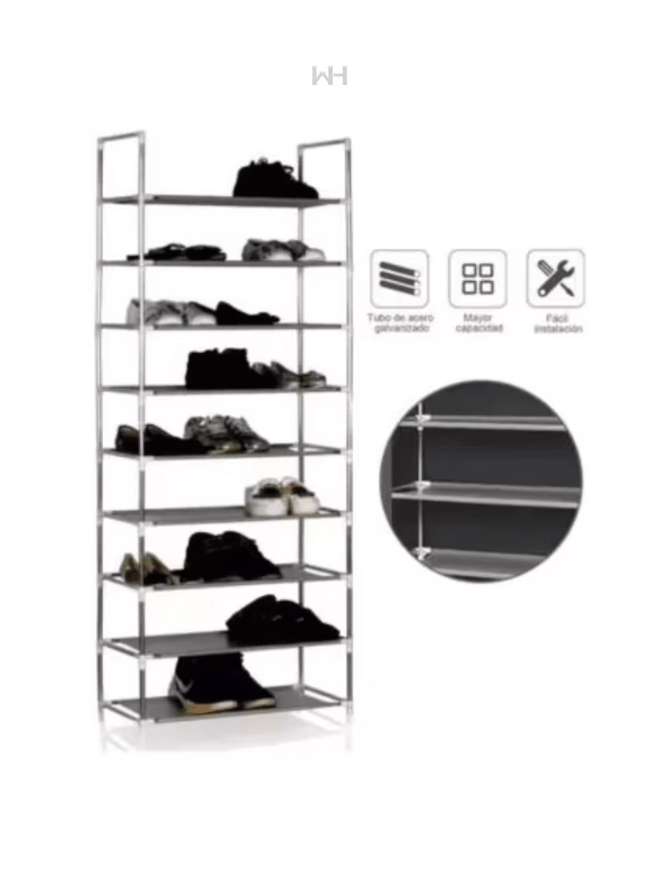 9 Tier Shoe Rack, Shoe Storage, Home Organization, Room Organization, Space Saving