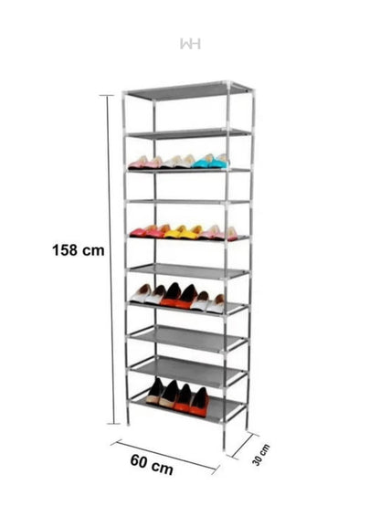 9 Tier Shoe Rack, Shoe Storage, Home Organization, Room Organization, Space Saving